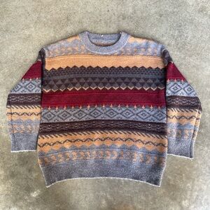 VINTAGE RARE MOHAIR KNITTED CASHMERE ACRYLIC VERY SOFT INDIE CREWNECK SWEATER